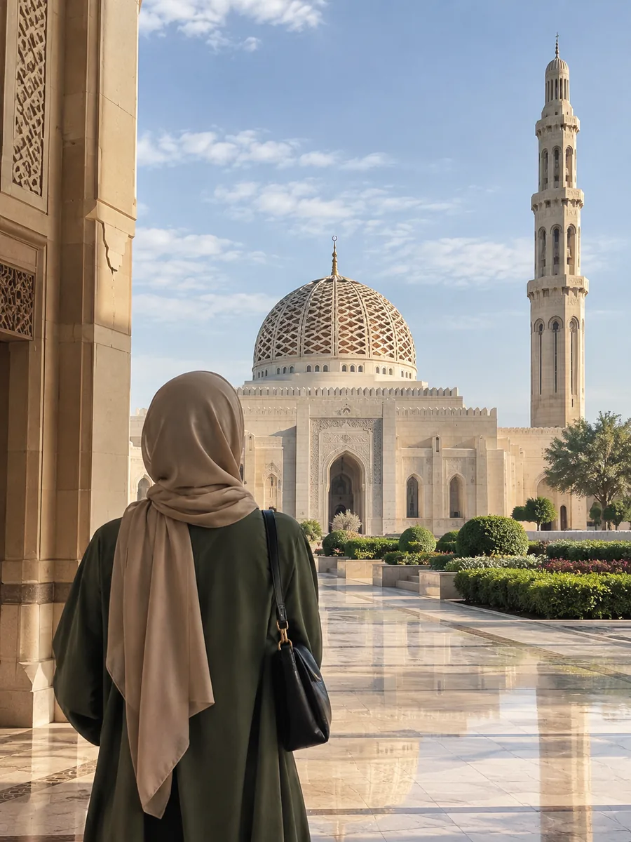 Uitzicht bij de Sultan Qaboos Grand Mosque